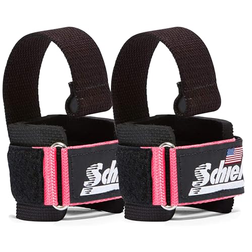 Schiek Sports Model 1000-DLS Deluxe Dowel Lifting Straps - color: Pink
