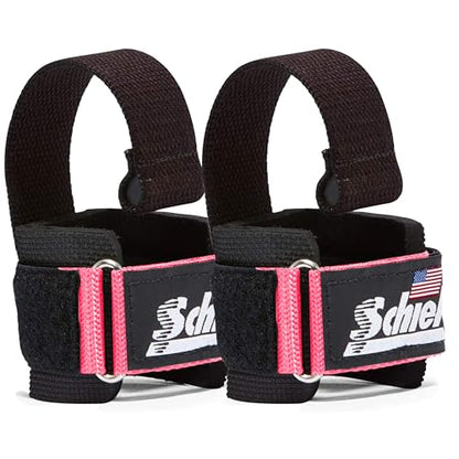Schiek Sports Model 1000-DLS Deluxe Dowel Lifting Straps - color: Pink