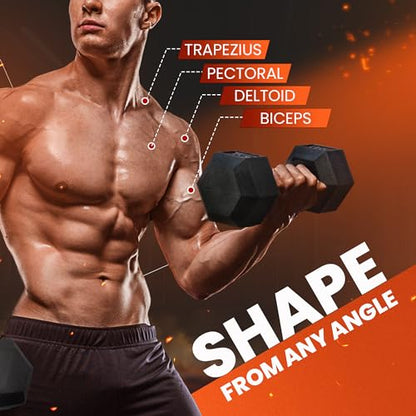 Yes4All Chrome/Rubber Grip Encased Hex Dumbbells – Hand Weights With Anti-Slip 10-30 LBS Pair - color: A. 05lbs - Pair, style: Chrome Grip