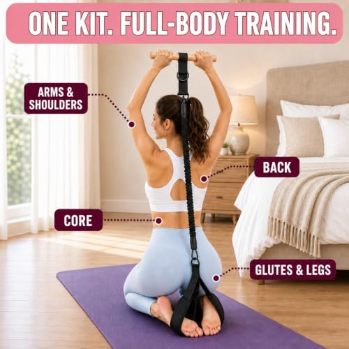 Pedal Resistance Bands with Handles for Women & Men - color: Black