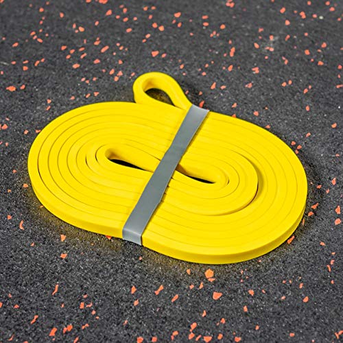 METIS Resistance Exercise Bands | Heavy Duty Latex Power Bands for Strength Training, Fitness Workouts, and Assisted Pull-Ups – 6 Resistance Levels, Sold Individually or as a Set - color: Yellow (7-13lb Resistance)