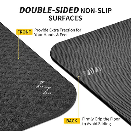 CAMBIVO Extra Wide Yoga Mat for Women and Men (72"/84"x 32"x 1/4") TPE Workout Mat, Non-slip Large Exercise Fitness Mat for Yoga, Pilates, Workout