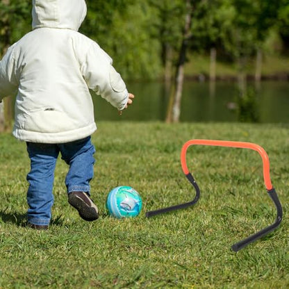 KICHOUSE Adjustable Height Soccer Training Agility Speed Hurdle PVC Plastic Wear-Resistant Foldable Hurdle for Youth Football Running Drills