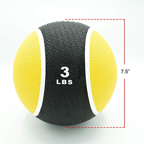 Valor Fitness Weighted Medicine Balls Handheld Rubber Med Ball Weights for Core Training Balance Ab Workout Equipment Home Gym Exercise