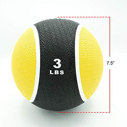 Valor Fitness Weighted Medicine Balls Handheld Rubber Med Ball Weights for Core Training Balance Ab Workout Equipment Home Gym Exercise