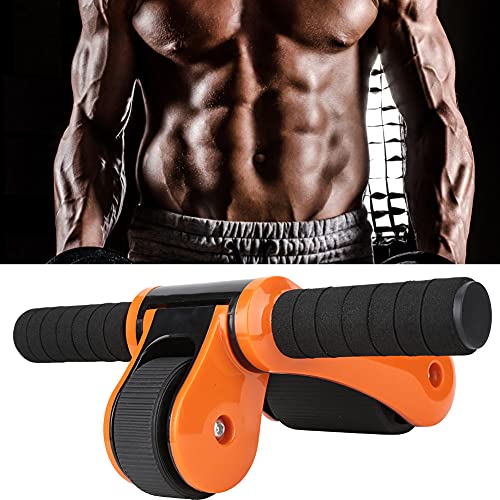 2 Wheels Ab Roller Wheel, Abdominal Muscle Exerciser with Knee Pad, Stable Dual - Wheel Core Trainer for Home Gym, Foldable and Portable Ab Wheel for Beginners to Advanced