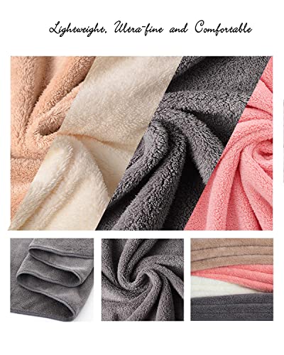 Lumimi Towel Set of 6 Very Soft Microfiber 3 Bath and 3 Hand Towels Quick Dry Light Weight for Bathroom Gym Salon, 6 Pack Dark Grey - color: Dark Grey, size: 3 Bath + 3 Hand