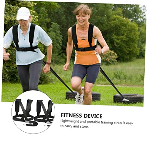 2pcs Weight Bearing Shoulder Straps Resistance Belt for Fitness Training Metal Buckles Lightweight Sled Harness for Running Speed Strength Workout