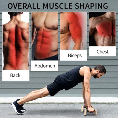 Parallettes Bars, Wooden Push Up Bars with Wrist Wraps for Men & Women, Handstand Training Bars for Home Gym, Non-Slip Calisthenics Equipment, 440lbs Durable Floor Push Up Handles