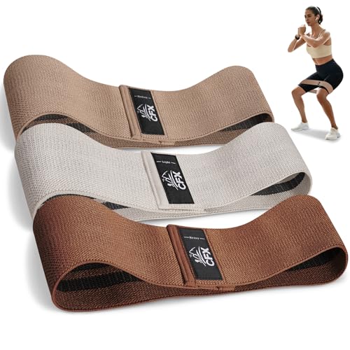 Resistance Bands Set, Exercise Bands with Non-Slip Design for Hips & Glutes, 3 Levels Workout Bands for Women and Men, Booty Bands for Home Fitness, Yoga, Pilates