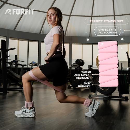 FORFIT | Wrist Weights | Ankle Weights for Women and Men - 2LB Pair (1LB Each) with Resistance Bands | Weights Dumbbells set for Yoga, Pilates, Physical Therapy, Walking | Adjustable Dumbbells Sets for Gym & Home