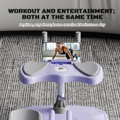 Crawling Machine for Core Training Waist Slimming Fitness Equipment 3-Level Adjustment Multi-Functional Ab Trainer for Full-Body Workout Back & Lumbar Support Home Gym Equipment