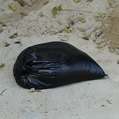 Black Empty 19" x 24" Woven PE UV Protection Sandbags (5)