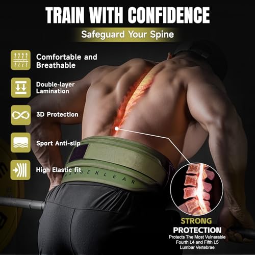 MANUEKLEAR 2-in-1 Weightlifting Belt & Dip Belt with 36.7 IN Rope, Double-Layer Weight Lifting Belts, Powerlifting Gym Weighted Belt for Pull Up Squat - color: Olive Drab, size: XL(38-41in)