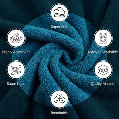 Cosy Family 6 Pack Ultra Soft Microfiber Absorbent Hand Towel, Silk Hemming Towels for Bathroom - Quick Drying - Perfect for Bath, Fitness, Gym, Shower, Hotel, and Spa - 16x28 Inch, Light Color