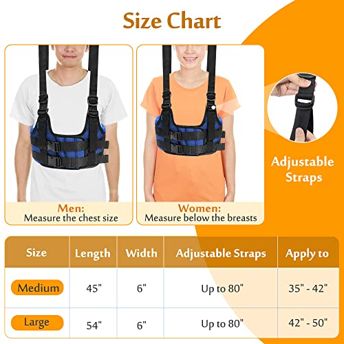 Back Stretcher, Lumbar Traction Device, Spine Decompression Belt for Pain Relief, Spinal Back Stretcher Belt, Thoracic Spinal Decompression Harness, Portable Stretching Device (Medium)