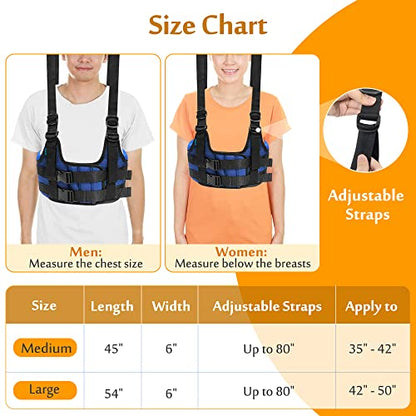 Back Stretcher, Lumbar Traction Device, Spine Decompression Belt for Pain Relief, Spinal Back Stretcher Belt, Thoracic Spinal Decompression Harness, Portable Stretching Device (Medium)