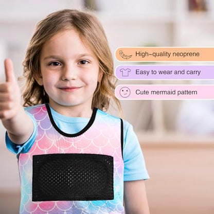Weighted Vest for Kids Ages 4 to 7 and Ages 8+ Boy Girl Adjustable Breathable Compression Vest for Processing Issue(Mermaid,Medium,Tie-dye)