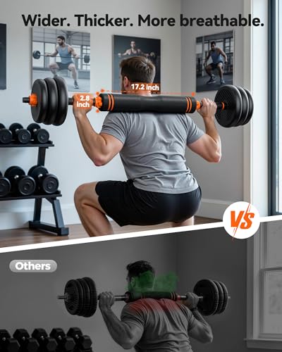 FEIERDUN DS2 Adjustable Dumbbells, 20/30/40/45/70/90lbs Free Weight Set with Connector, 5 in1 Dumbbells Set Used as Barbell, Kettlebells, Push up Stand, Weight Plate, Fitness Exercises for Home Gym Suitable Men/Women - style: D.45LB(22.5LB Pair)
