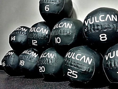VULCAN Soft Medicine Ball – Durable High-Performance Weighted Exercise Ball for Core Workouts, Wall Ball Throws, Squats, and Partner Drills | Ideal for Home Gym and Functional Fitness Training - style: 8 lb Medicine Ball