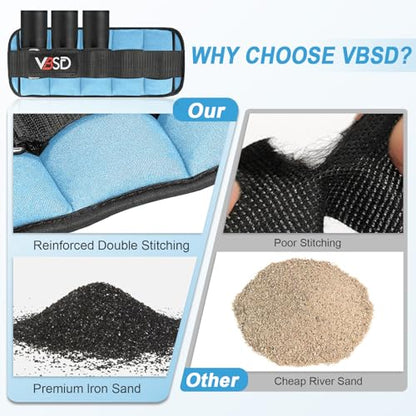 Adjustable Ankle Weights for Men Women, 2 4 6 8 10 lbs 1 Pair Leg Weight Straps, Weighted Ankle Weight Set with Removable Sandbags for Walking Running Yoga Physical Therapy Gym Home Workout
