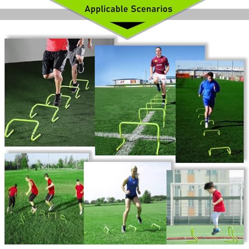 Adjustable Folding Hurdles Set for Teenagers - 5 to 20 Pcs Gait Training Hurdles for Speed, Jumping & Fitness Drills - Perfect for Agility Training and Sports Practice - size: 8pcs