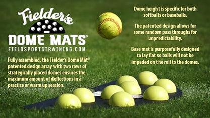 Fielder's Dome Mat – Baseball and Softball Bad Hop Training Equipment for Fielding Practice, Agility, Hand-Eye Coordination and Reaction Speed. Durable, Multi-Surface Compatible. 33.5" x 14" x 1.75"