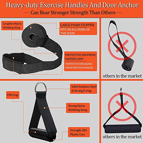 DASKING Resistance Band Bar Set for Home Gym, 500LB Total Resistance with Longer Bar & 4 Stackable Bands, Detachable for Full Body Workouts, Door Anchor, Exercise Guide - style: 75CM/29.5” Length