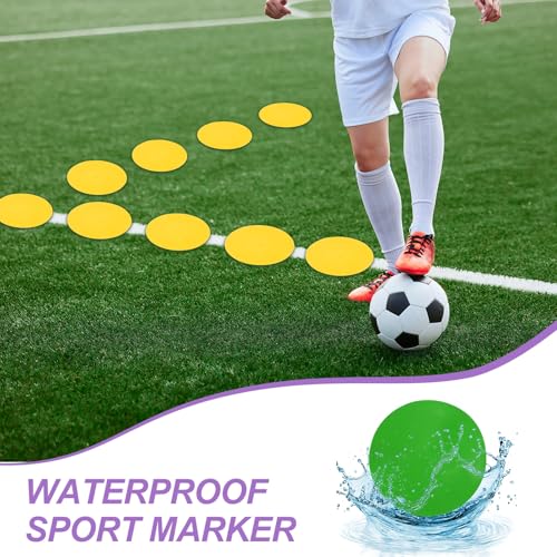 PATIKIL Spot Markers, Non-Slip Floor Dots Agility Markers Flat Field Cones Poly Dots for Gym PE Speed Training