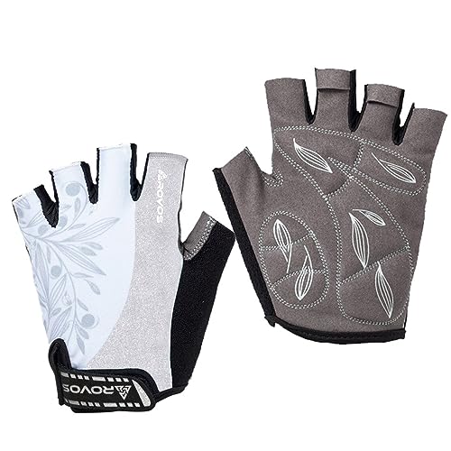 Cycling Gloves for Men & Women - 5MM Anti-Slip Shock-Absorbing Gel Pad, Lightweight & Breathable Half Finger Design for Mountain Cycling, Gym, Motorcycle, Outdoor Sports