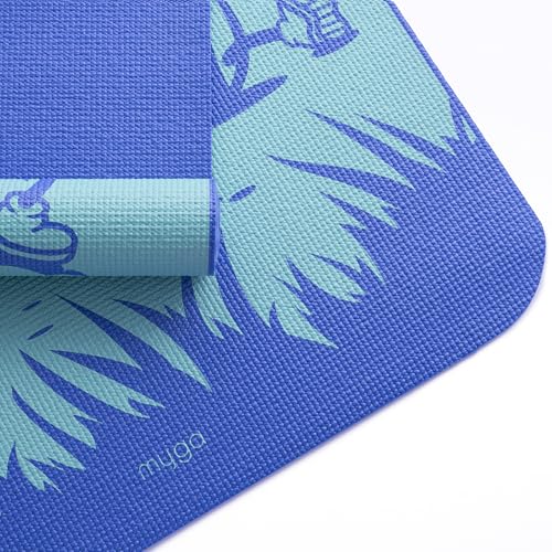 Myga Silk Print Kids Yoga Mat,Non-Slip Yoga Mat for Childrens Exercise, Fitness, Yoga and Mindfulness Lightweight, Easy Clean Play Mat for Girls and Boys