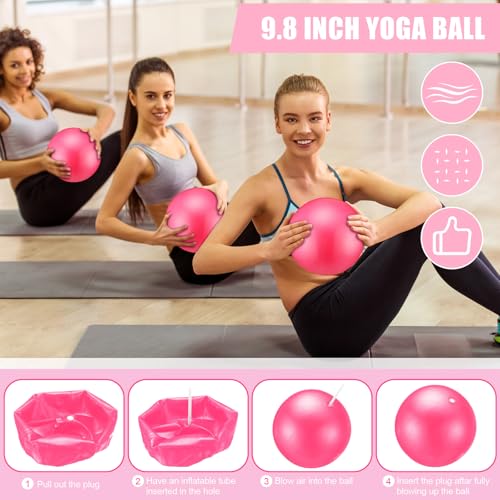 11 Pcs Pilates Ring Set for Women, Yoga Home Gym Equipment with 12" Ring, 9.8" Exercise Ball, 5 Resistance Bands, 8 Figure Strap, Core Sliders & Storage Bag, for Beginner Workouts & Gifts