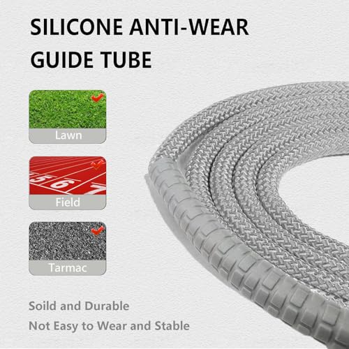 Weighted Jump Rope Nylon Adjustable - Tangle-Free Jump Rope for Women, Men, Kids, and Adults with Foam Handle, Rapid Speed with Ball Bearings, 360° Rotation Jumprope for Exercise, Fitness and Training - color: Gray