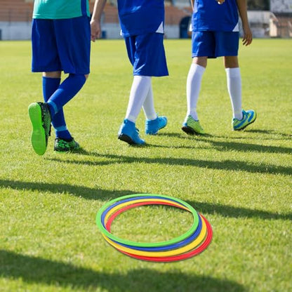BESTonZON 4pcs Versatile Training Aid Soccer Agility Rings Plastic Training Circles for Enhanced Coordination Sports Performance