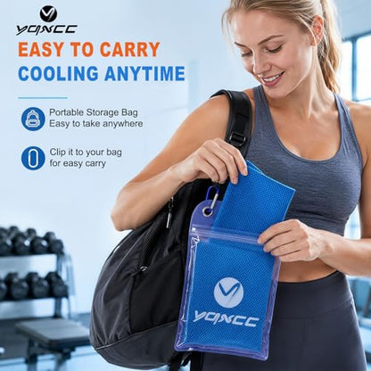 4 Pack Cooling Towels, 40"x12", Microfiber Neck Towels | Cool Neck Wraps, Soft and Breathable, Ideal for Gym, Yoga, Golf, Running, Fishing, Camping and Hot Weather
