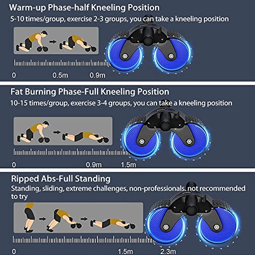 Ab Wheel Roller Automatic Rebound with Knee Pad Mat,Core Muscle Ab Trainer,Double Round Abdominal Muscle Wheel,Ab Workout Exercise Wheel Equipment for Male Female Beginners Lose Weight