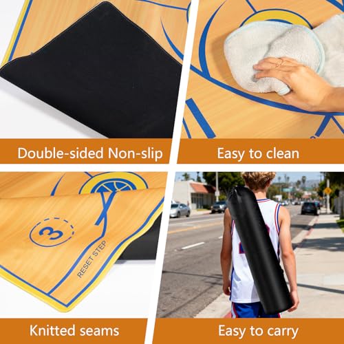 Portable Basketball Footwork Training Mat, Basketball Training Equipment, Agility Footstep Training Mat, Durable Non-Slip Basketball Footwork Training Equipment for All Ages to Improve Speed, Strength and Coordination