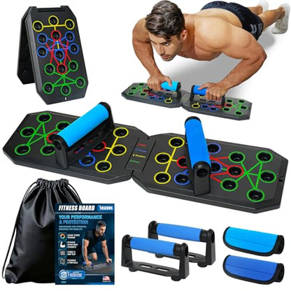 Portable Push Up Board - 20 in 1 Foldable Pushup Board Fitness