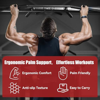 HUAFA Anti-Slip Workout Grips, Gym Grips Weight Lifting Grips Pads, Ergonomics Weight Lifting Gloves for Men Women Deadlift, Fitness Training and Exercise, Gym Grips Pads for Palm Protection - color: Large Gray