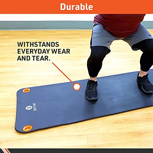 Body Sport 1/2 Inch Non-Slip Exercise Mat with Carry Strap for Men & Women - Thick Foam Surface for Yoga, Pilates, Fitness, and Aerobics - Home & Gym Workouts