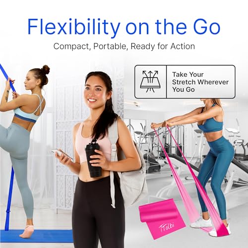 Leg Stretcher Strap with Door Anchor and Resistance Band, Splits Trainer - color: Deep Blue