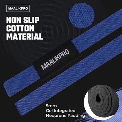 Weight Lifting Straps | Wrist Lifting Strap - color: Dark Blue