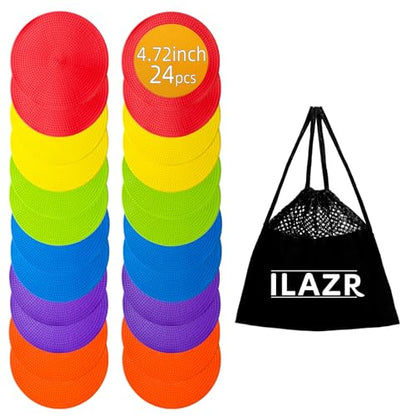 LAZR Non Slip Agility Marker Aggregate Dots 4.72 inch 9 inch Floor Dot Marker for Classroom Dance Sports Football Basketball Speed Agility Training