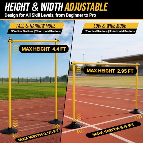 2-in-1 Adjustable Agility Hurdles, 3 Set/6 Set Hurdles Training Equipment with Heavy-Duty Rubber Bases & Portable Storage Bag, Perfect for Track, Soccer, Plyometric, Fitness & Dog Agility