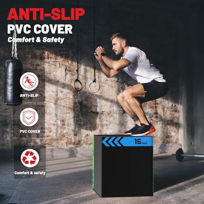 papababe 3-in-1 Jump Box, Anti-Slip, High-Density Foam - style: 16 x 18 x 20 inch (30 lb)