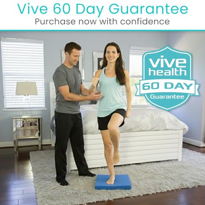 Vive Balance Pad - Foam Large Yoga Mat Trainer for Physical Therapy, Stability Workout, Knee and Ankle Exercise, Strength Training, Rehab - Chair Cushion for Adults, Kids, and Travel