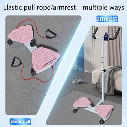 Waist Twisting Machine with Handlebar, Ab Twister Board with Phone Holder, 330 lbs Capacity Waist Twister for Women Belly Fat, Home Gym Exercise Equipment for Slim Waist and Core Ab Exercise