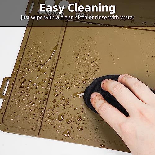 CKPART Gun Cleaning Mat, Premium Magnetic Pad With Organizer Parts Tray, Anti-Slip Rubberized Pistol Mat, Protective Workbench Mat for Gun Cleaning (16.5"x 10.43")