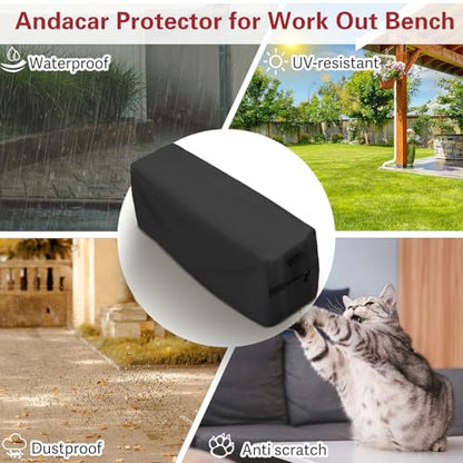 Weight Bench Cover - Exercise Workout Bench Cover Waterproof Protective Covers for Sit-Up Board, Black - size: 45"L×12"W×16"H