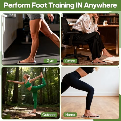 Ankle Balance Board & Sidekick Axis Board, 11.4" Portable | Ankle Strengthener & Trainer, Adjustable Foot Strengthener, Mobility, Stability & Sports Recovery, Durable Birch Wood